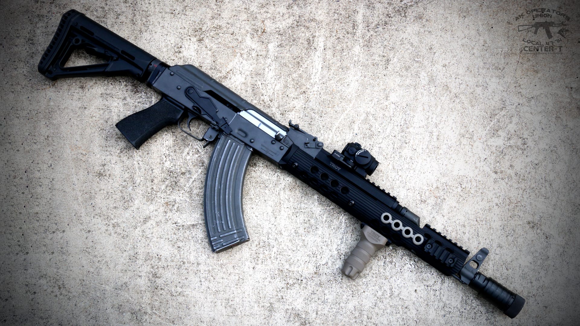 【C3】RAIL GUN Troy Industries AK47 rail (Full length) installation