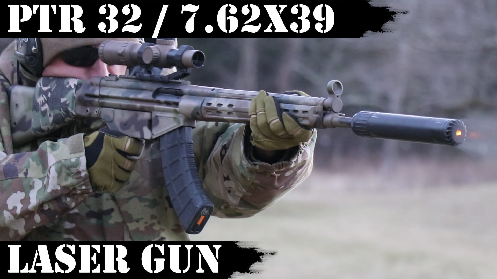 7.62x39 G3 Real Laser Bullet - Hits Arms