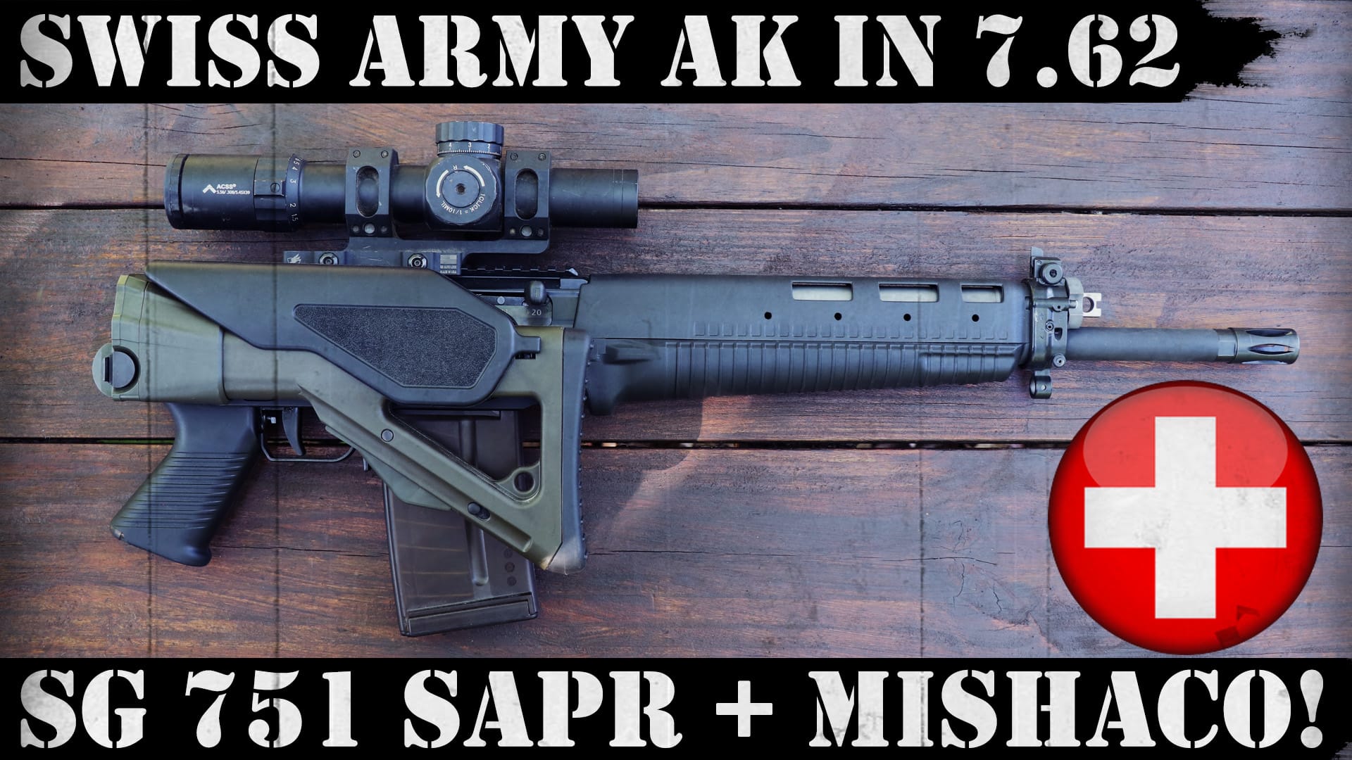 SWISS ARMY AK in 7.62x51 - SG 751 SAPR with Mishaco! - AK